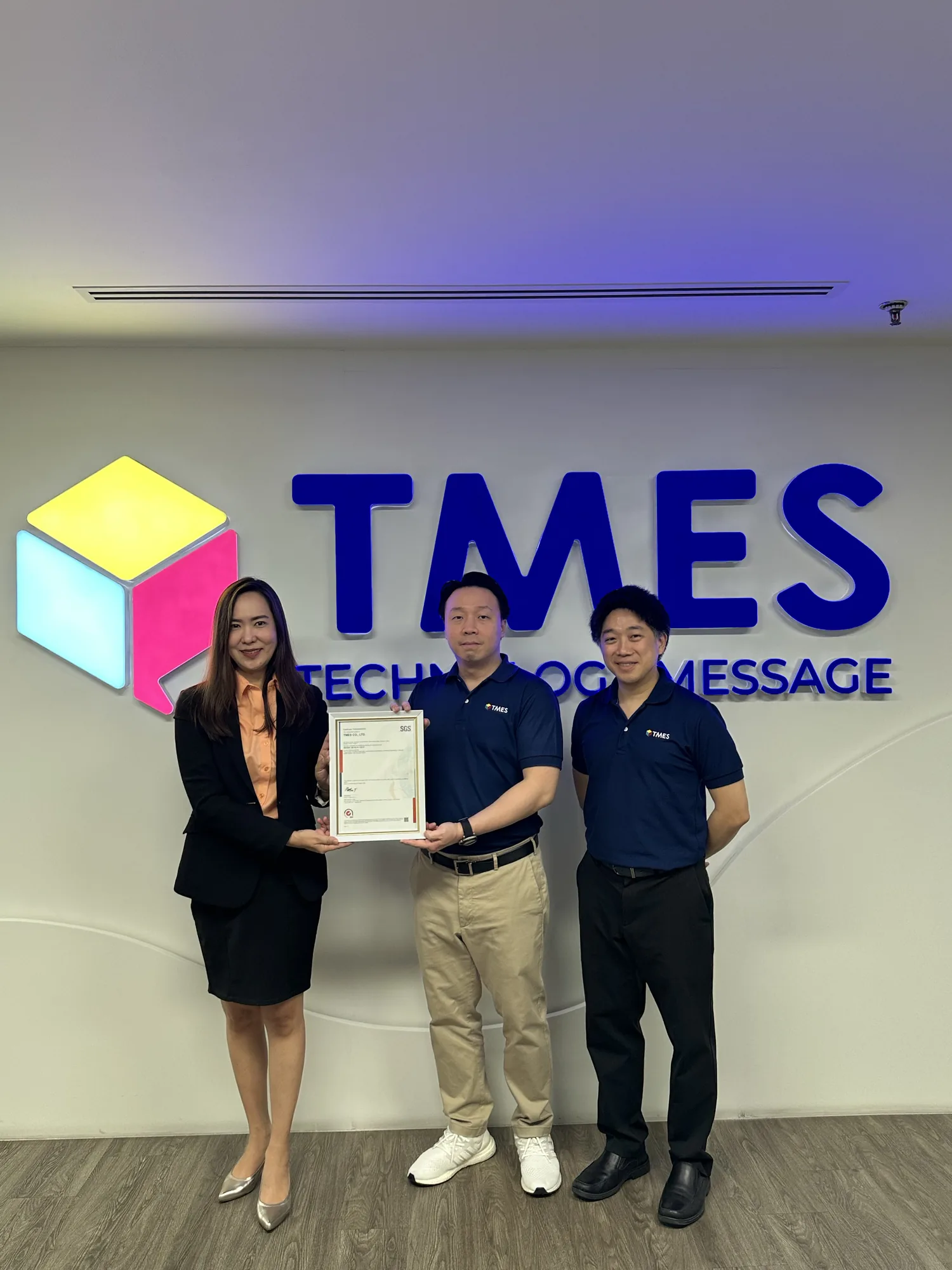 ISO/IEC 29110 certificate presented by SGS